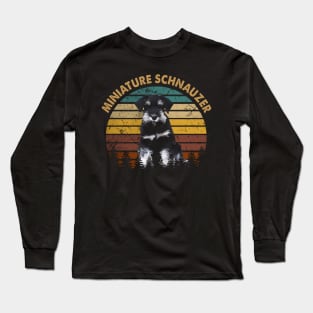 Miniature Schnauzer Swagger Stylish Tee Talk for Dog Admirers Long Sleeve T-Shirt